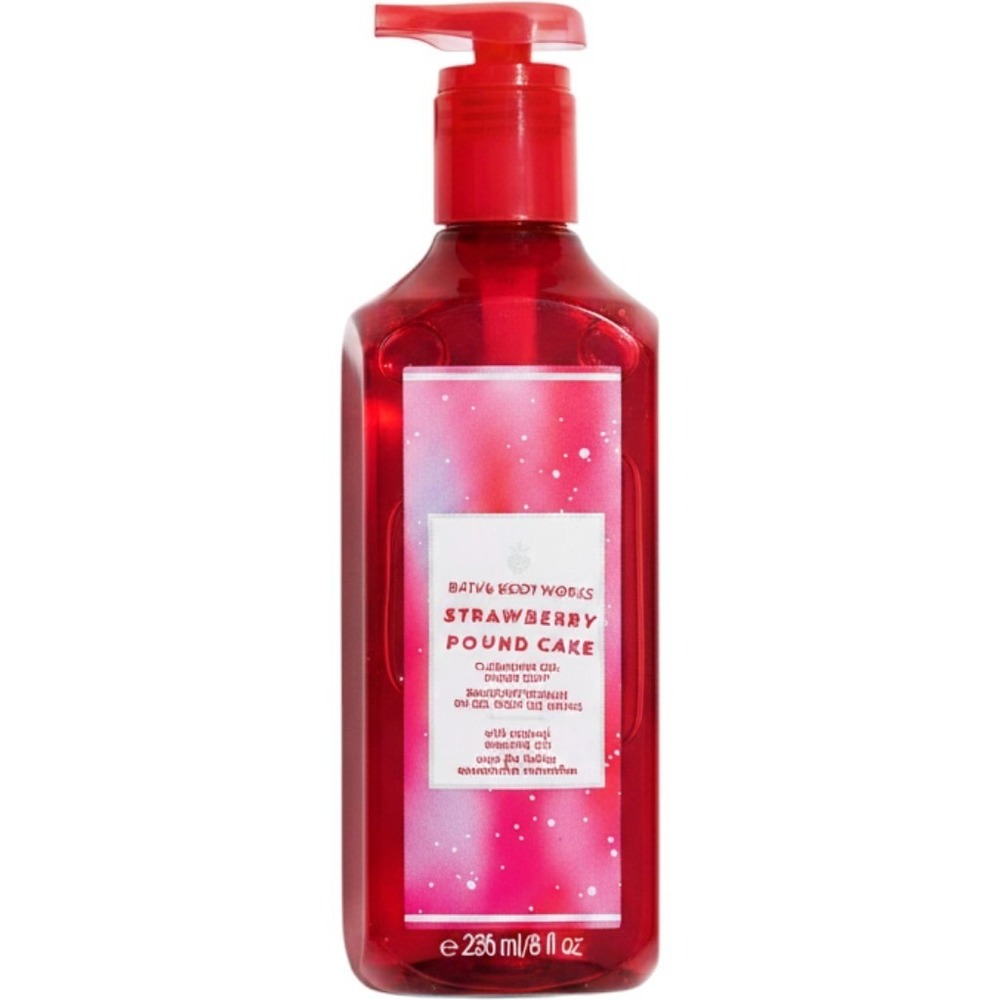 Bath and Body Works Strawberry Pound Cake Cleansing Gel Hand Soap 8 fl‎ oz